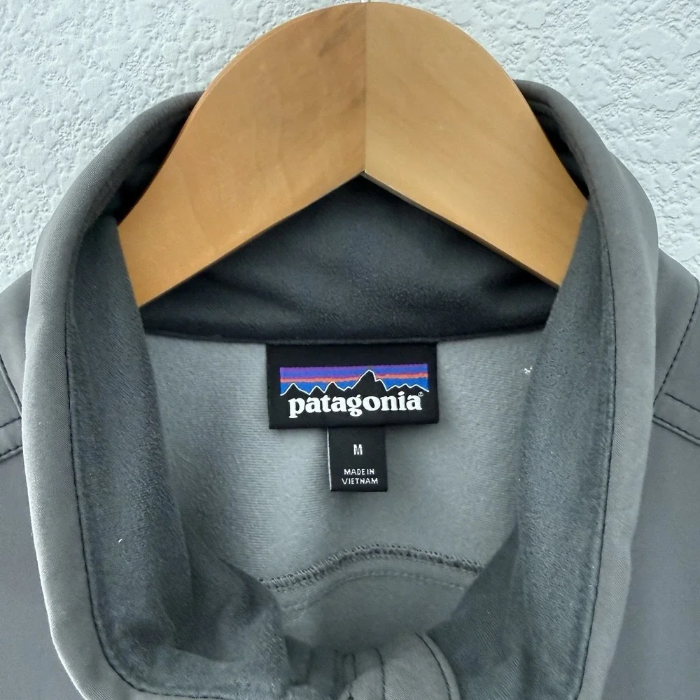 Patagonia Mens Sidesend Softshell Jacket M Grey Water Wind Resistent Outdoor